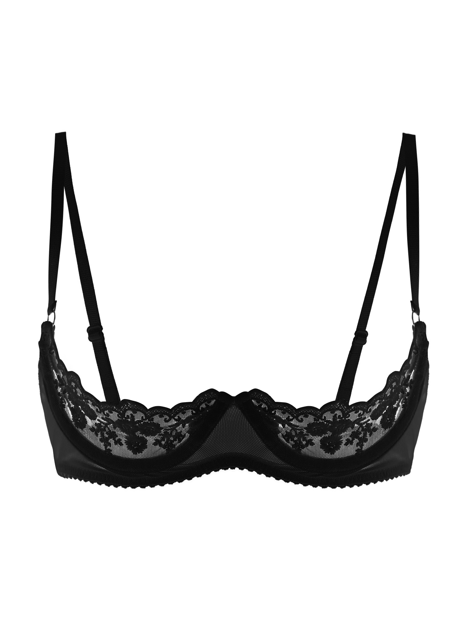 Women Sexy Open Cups Bra Sheer - Sheer Mesh Bra recension och pris