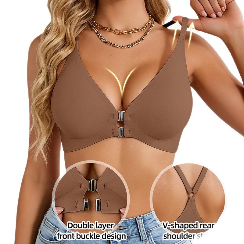 Women's Front-closure Leopard  - Full Coverage Bra recension och pris
