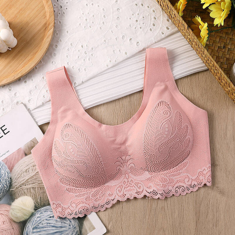 Breathable Latex Bra Seamless  - Lace Bralette Set recension och pris